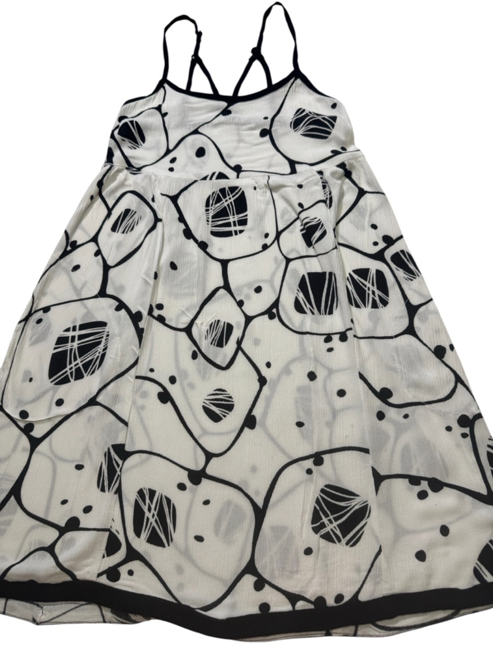 Backless Spaghetti Strap Dress in Black & White